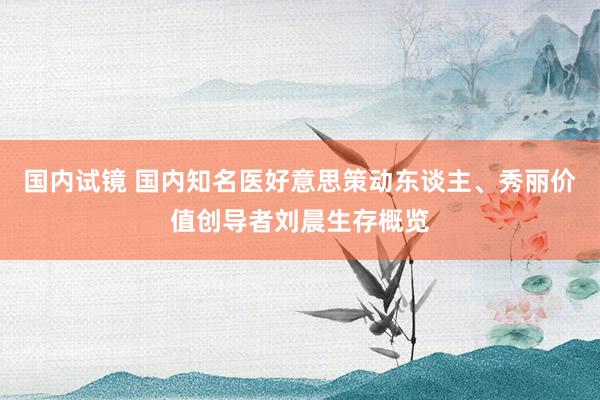 国内试镜 国内知名医好意思策动东谈主、秀丽价值创导者刘晨生存概览