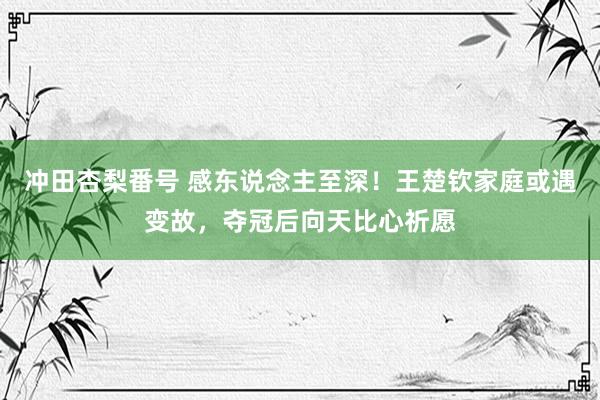 冲田杏梨番号 感东说念主至深！王楚钦家庭或遇变故，夺冠后向天比心祈愿