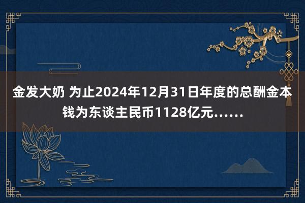 金发大奶 为止2024年12月31日年度的总酬金本钱为东谈主民币1128亿元……