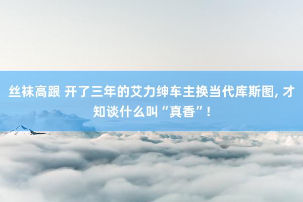丝袜高跟 开了三年的艾力绅车主换当代库斯图, 才知谈什么叫“真香”!