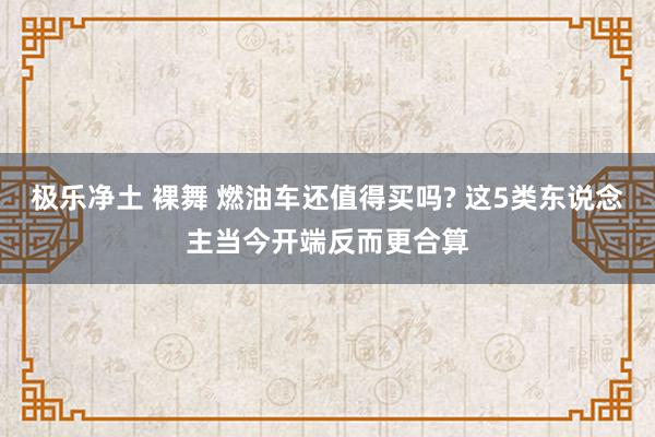 极乐净土 裸舞 燃油车还值得买吗? 这5类东说念主当今开端反而更合算