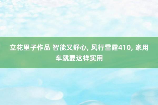 立花里子作品 智能又舒心, 风行雷霆410, 家用车就要这样实用