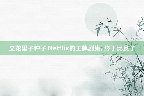立花里子种子 Netflix的王牌剧集, 终于比及了