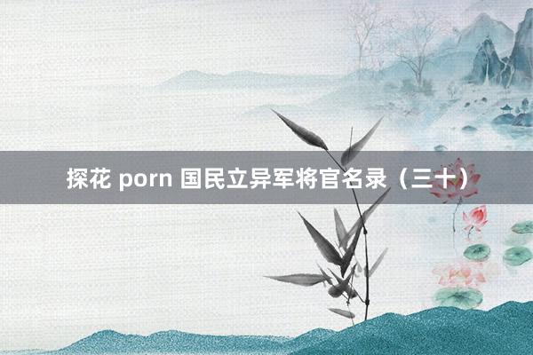 探花 porn 国民立异军将官名录（三十）