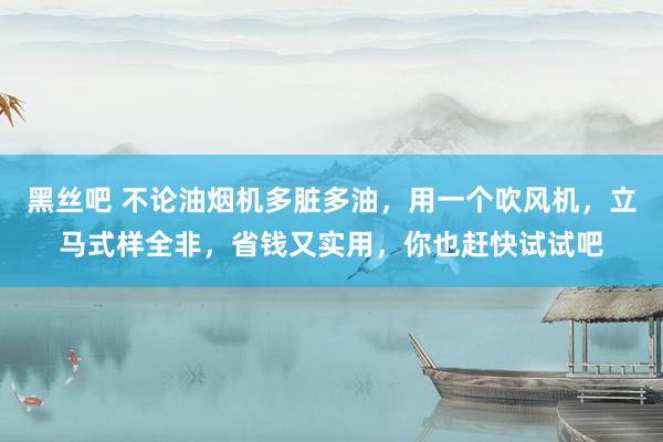 黑丝吧 不论油烟机多脏多油，用一个吹风机，立马式样全非，省钱又实用，你也赶快试试吧